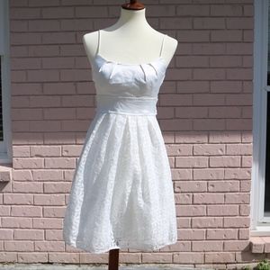 Solid White Semi Formal Spring/Summer Dress!